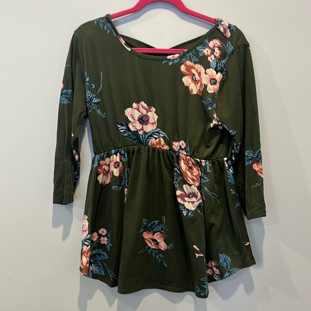 3/4 Sleeve Maternity Shirt